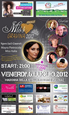 Finale di Miss Gravina 2012 - MISS MAGAZINE | BEAUTIFUL DAY