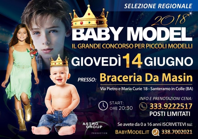 14/06/2018 - Tappa di Selezione BABY MODEL 2018! - MISS MAGAZINE | BEAUTIFUL DAY