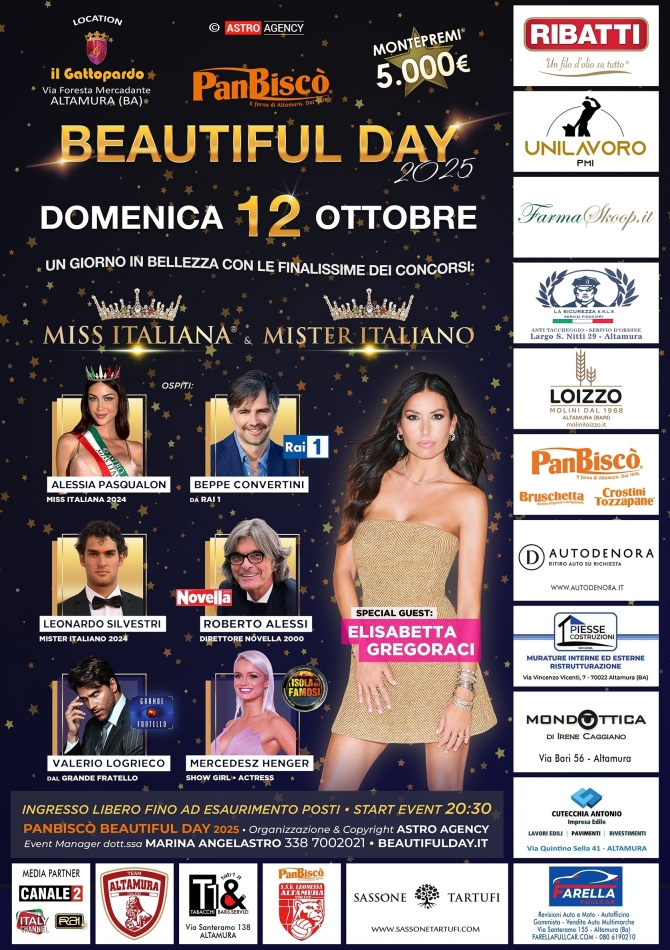 PANBISCÒ BEAUTIFUL DAY 2025 - 13ª edizione - MISS MAGAZINE | BEAUTIFUL DAY
